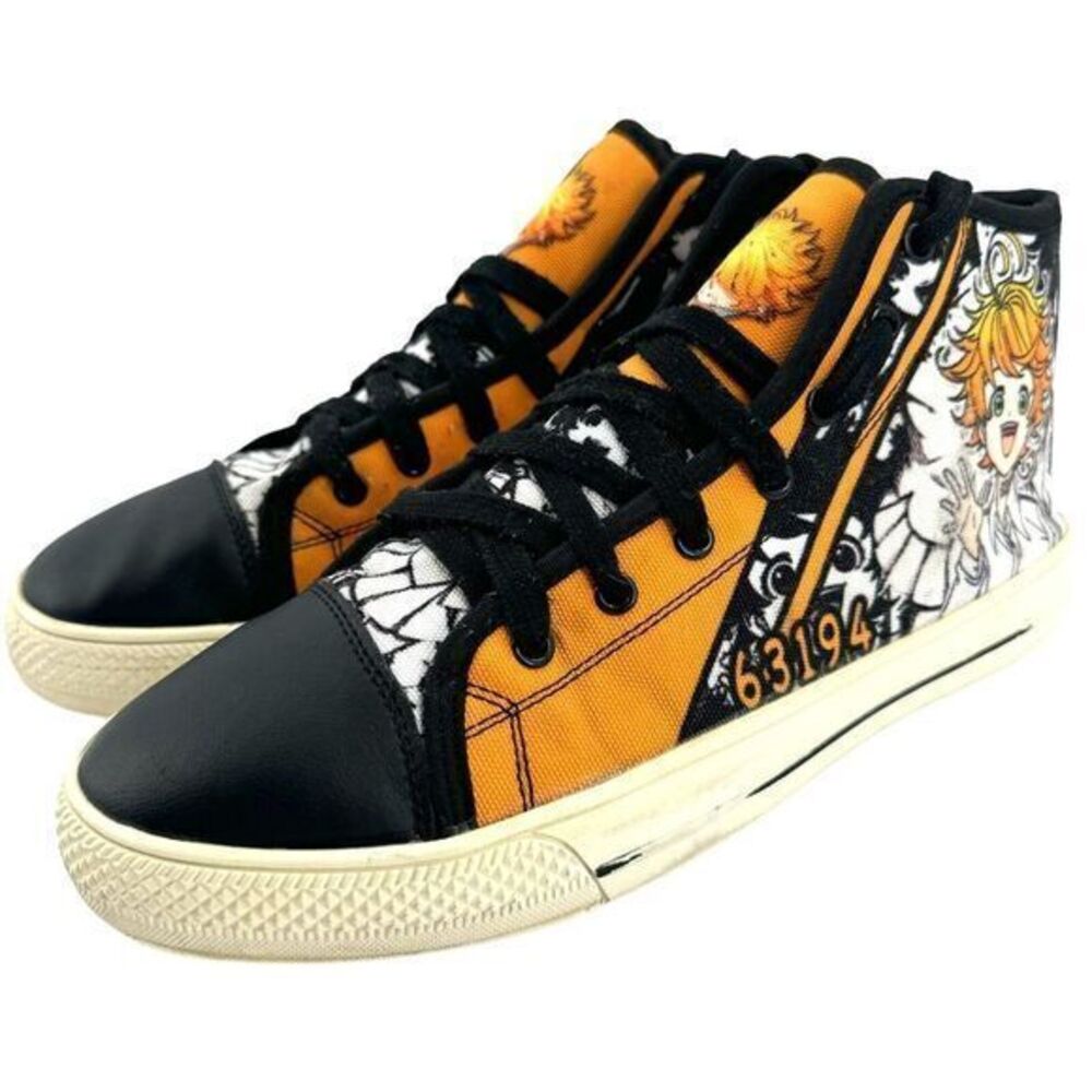 Emma Manga Anime Lovers The Promised Neverland Unisex Sneakers High Top M 8/W9.5